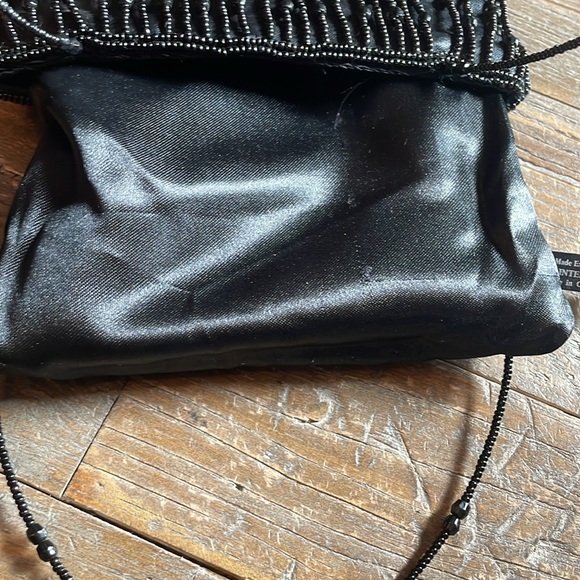 Mayfair International Jet Black Beaded Fringe Evening Bag🖤 - Picture 6 of 8